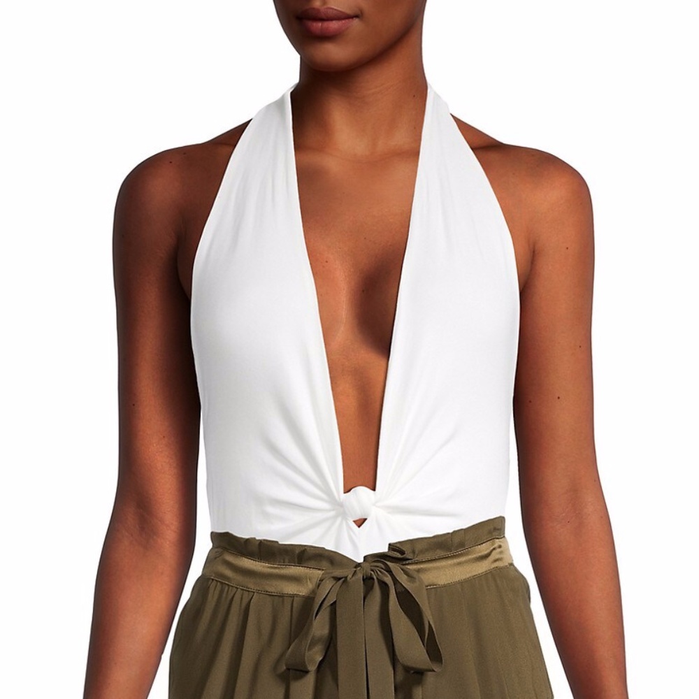 RAMY BROOK Plunging V-Neck Bodysuit Sz S